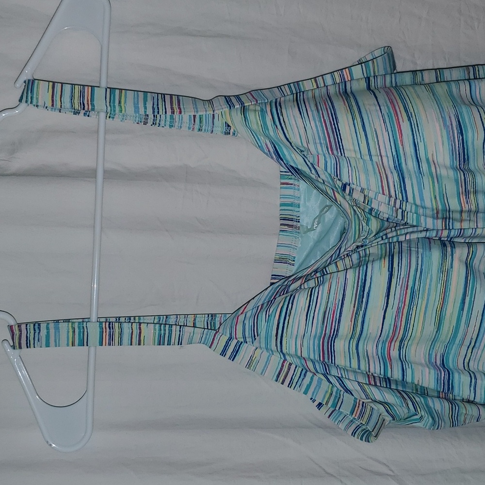 Lands end multicolored striped tankini - Picture 3 of 9